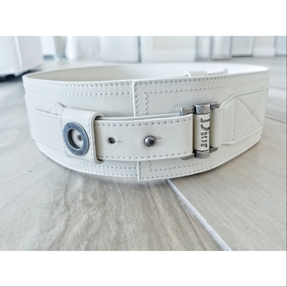 Dior Creme Leather Belt
